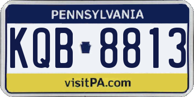 PA license plate KQB8813
