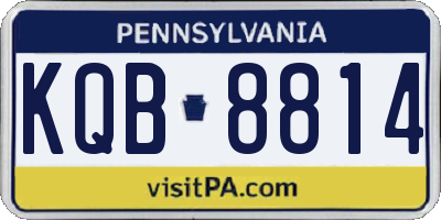 PA license plate KQB8814