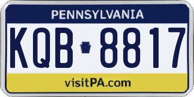 PA license plate KQB8817