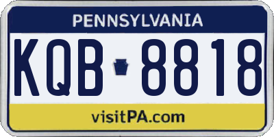 PA license plate KQB8818
