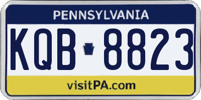 PA license plate KQB8823