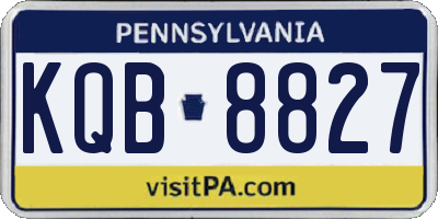 PA license plate KQB8827