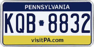 PA license plate KQB8832