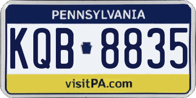 PA license plate KQB8835