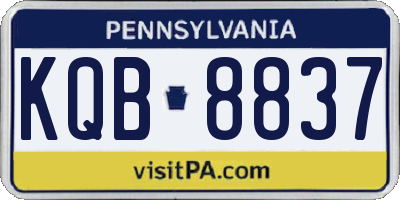 PA license plate KQB8837