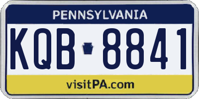 PA license plate KQB8841