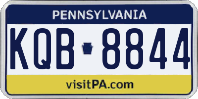 PA license plate KQB8844