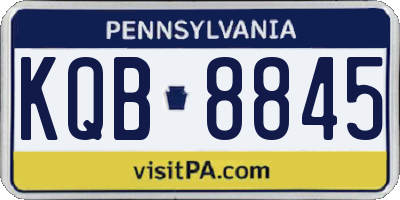 PA license plate KQB8845