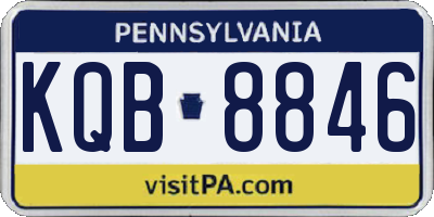 PA license plate KQB8846