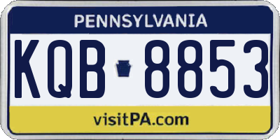 PA license plate KQB8853