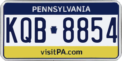 PA license plate KQB8854