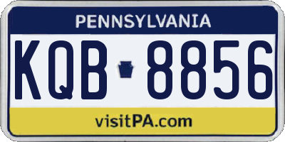 PA license plate KQB8856