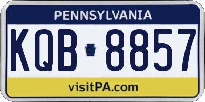 PA license plate KQB8857