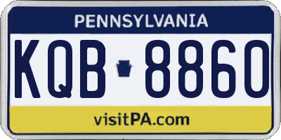 PA license plate KQB8860