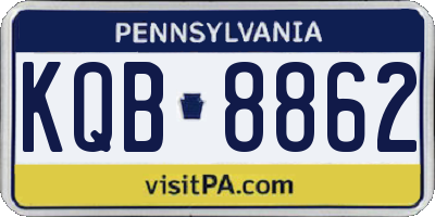 PA license plate KQB8862