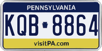 PA license plate KQB8864