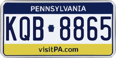 PA license plate KQB8865