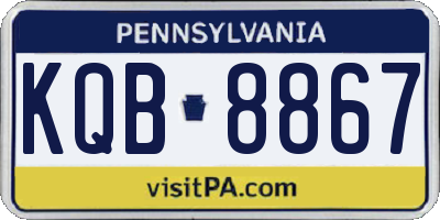PA license plate KQB8867