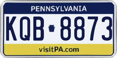 PA license plate KQB8873