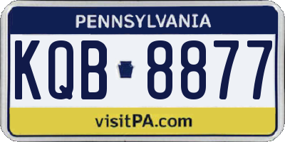PA license plate KQB8877