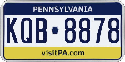 PA license plate KQB8878