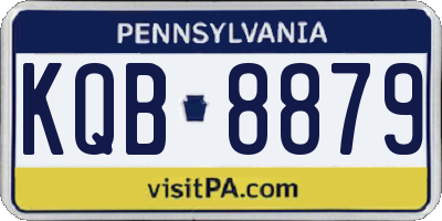 PA license plate KQB8879