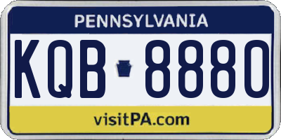 PA license plate KQB8880