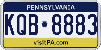 PA license plate KQB8883