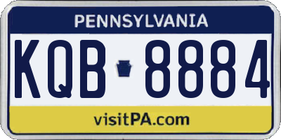 PA license plate KQB8884