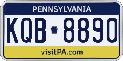 PA license plate KQB8890