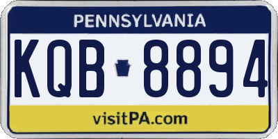 PA license plate KQB8894