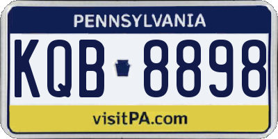 PA license plate KQB8898