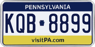 PA license plate KQB8899