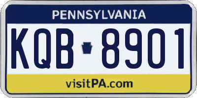 PA license plate KQB8901