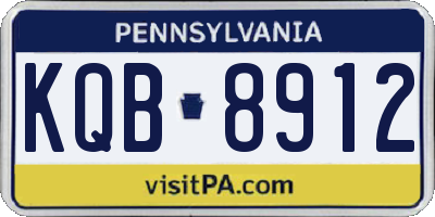PA license plate KQB8912