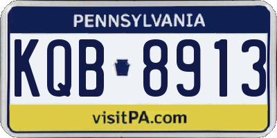 PA license plate KQB8913