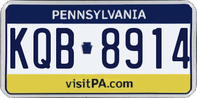PA license plate KQB8914