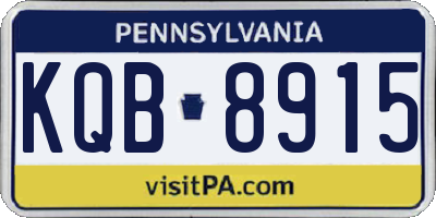 PA license plate KQB8915