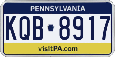 PA license plate KQB8917