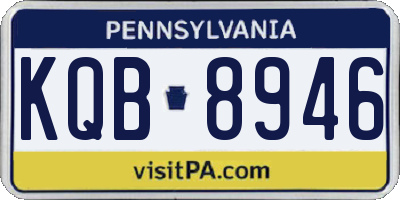 PA license plate KQB8946