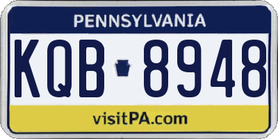 PA license plate KQB8948