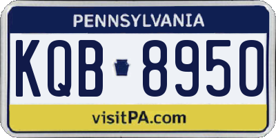 PA license plate KQB8950