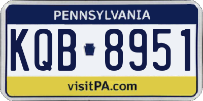 PA license plate KQB8951