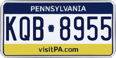 PA license plate KQB8955
