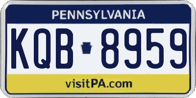 PA license plate KQB8959