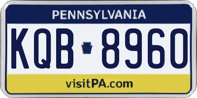 PA license plate KQB8960
