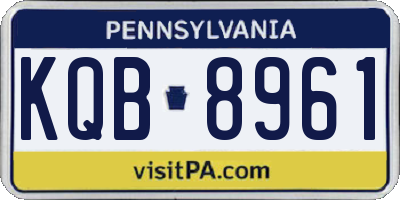 PA license plate KQB8961