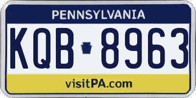 PA license plate KQB8963