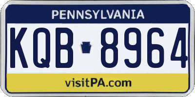 PA license plate KQB8964