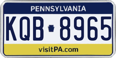 PA license plate KQB8965